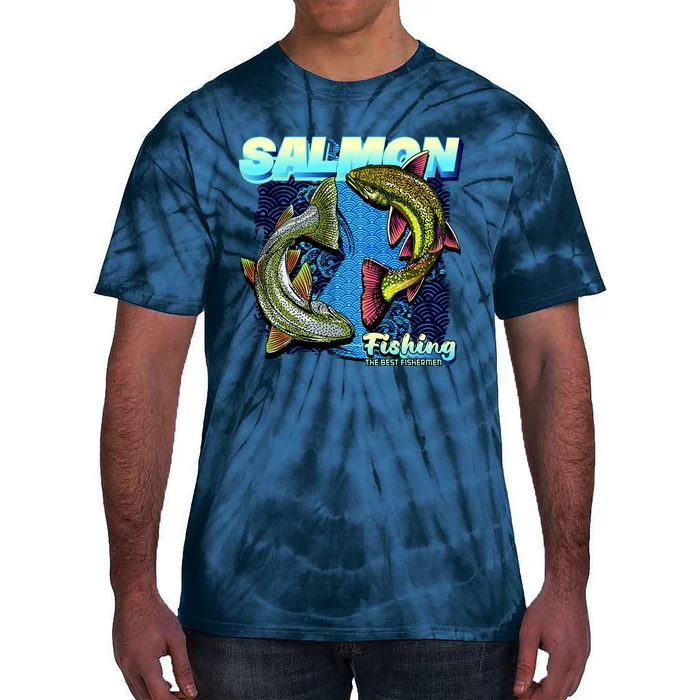 Salmon Fishing Tie-Dye T-Shirt