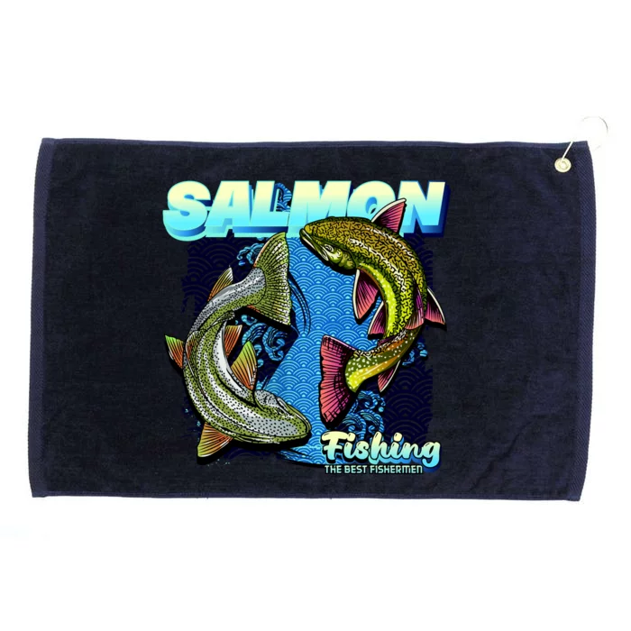 Salmon Fishing Grommeted Golf Towel