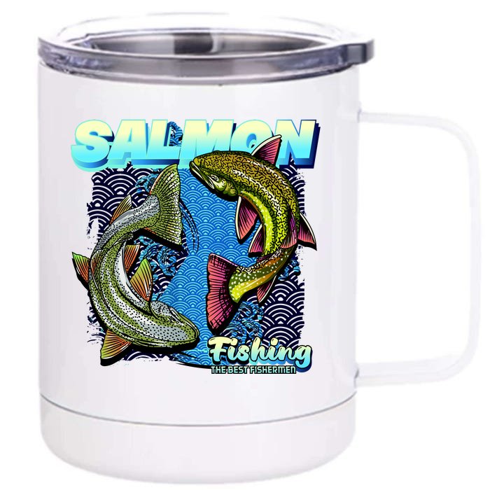 Salmon Fishing Front & Back 12oz Stainless Steel Tumbler Cup