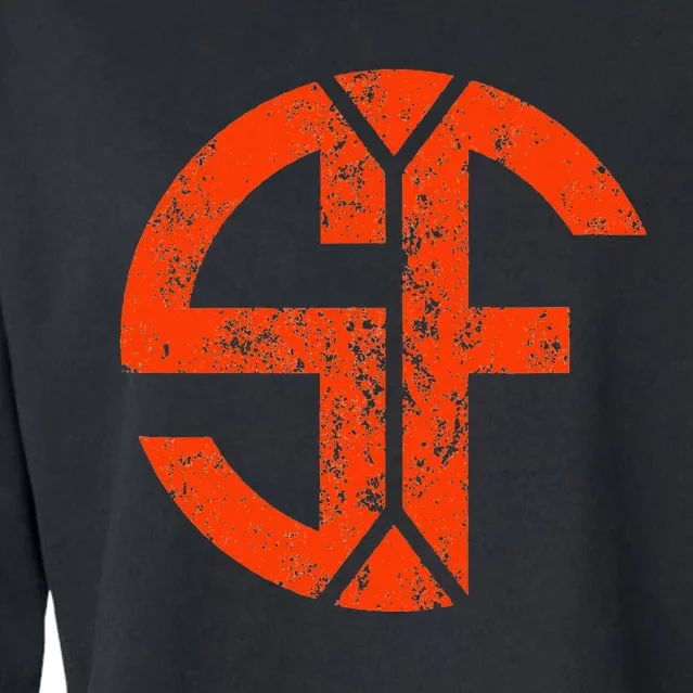 San Francisco Sf Home Monogram Game Day Giant Cropped Pullover Crew