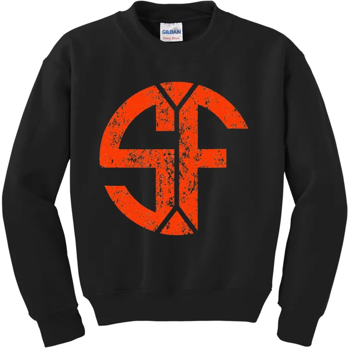 San Francisco Sf Home Monogram Game Day Giant Kids Sweatshirt