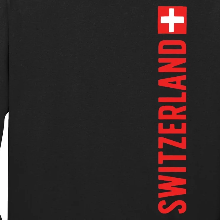 Switzerland Flag Tall Long Sleeve T-Shirt