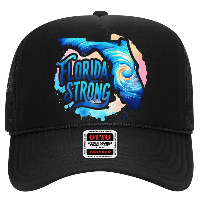 Support Florida Stay Western Strong Florida High Crown Mesh Trucker Hat