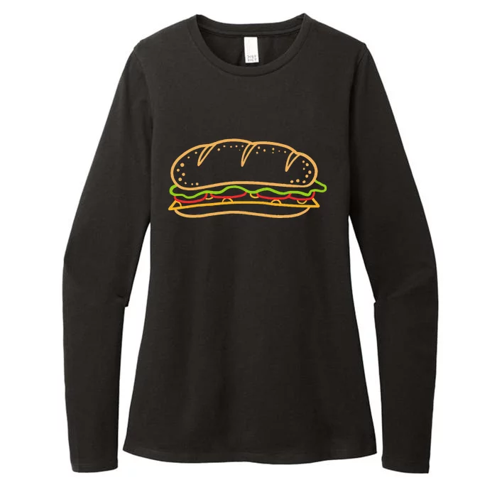 Sandwich Food Womens CVC Long Sleeve Shirt