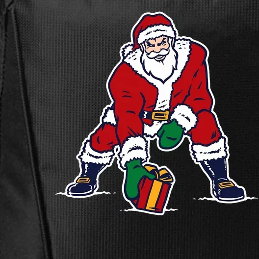 Santa Football Spike Present City Backpack