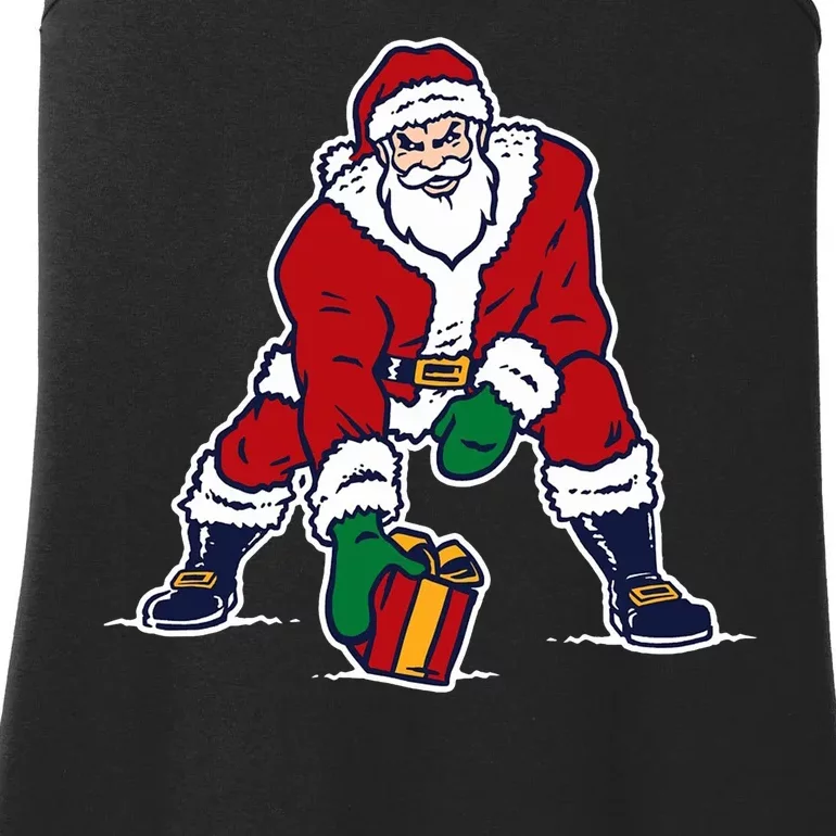 Santa Football Spike Present Ladies Essential Tank