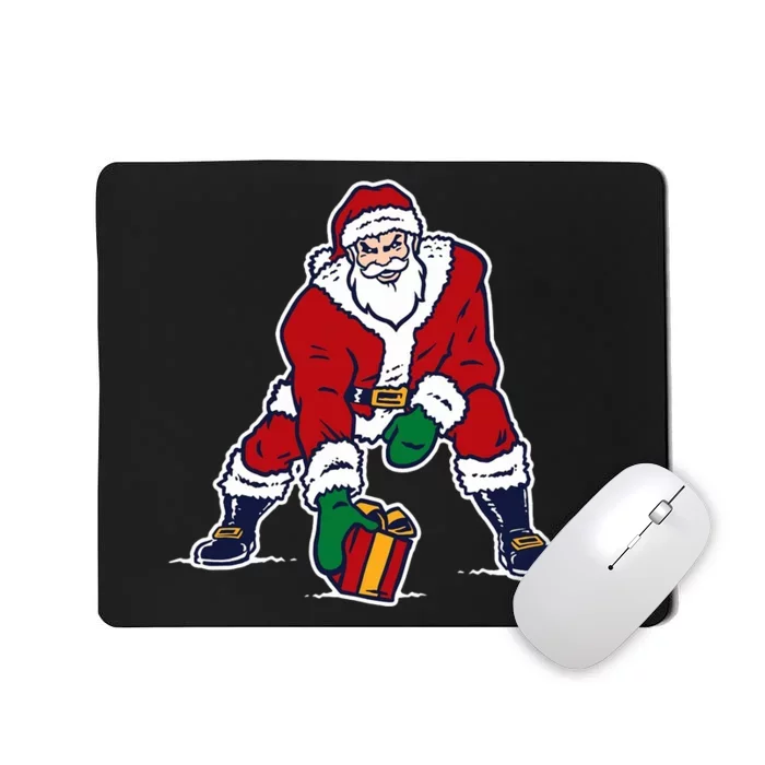 Santa Football Spike Present Mousepad