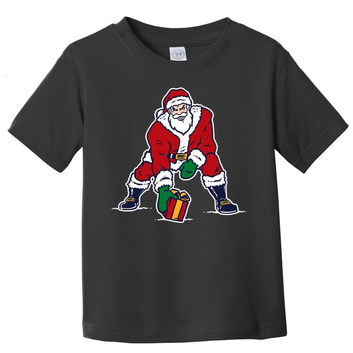 Santa Football Spike Present Toddler T-Shirt