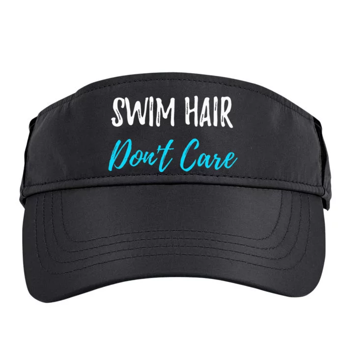 Swimming Funny Swim Hair Don't Care Adult Drive Performance Visor