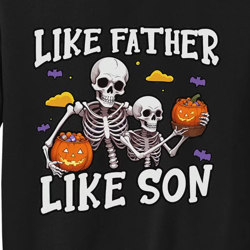 Skeleton Father Son Matching Halloween Costume Sweatshirt