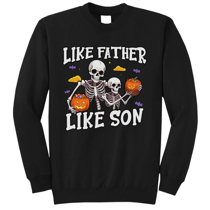 Skeleton Father Son Matching Halloween Costume Sweatshirt