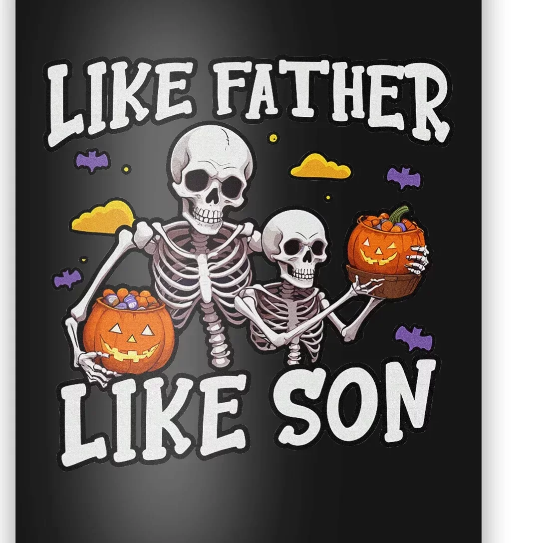 Skeleton Father Son Matching Halloween Costume Poster