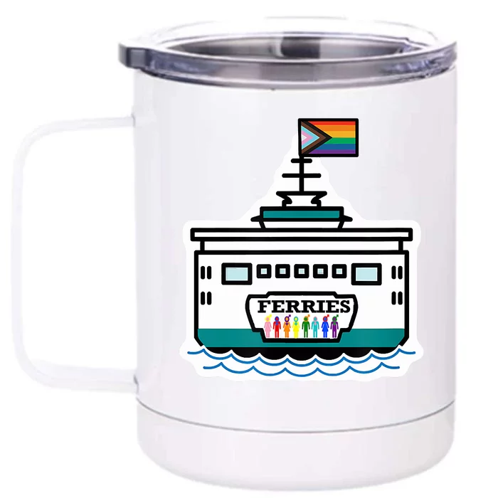 Softball Ferries Front & Back 12oz Stainless Steel Tumbler Cup