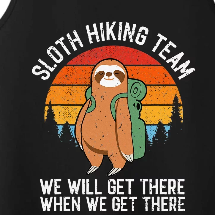 Sloth Funny Sloth Hiking Tee Sloth Lover Performance Tank