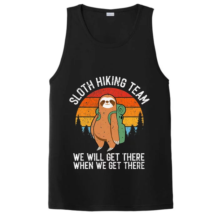 Sloth Funny Sloth Hiking Tee Sloth Lover Performance Tank