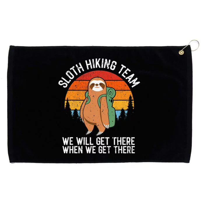 Sloth Funny Sloth Hiking Tee Sloth Lover Grommeted Golf Towel