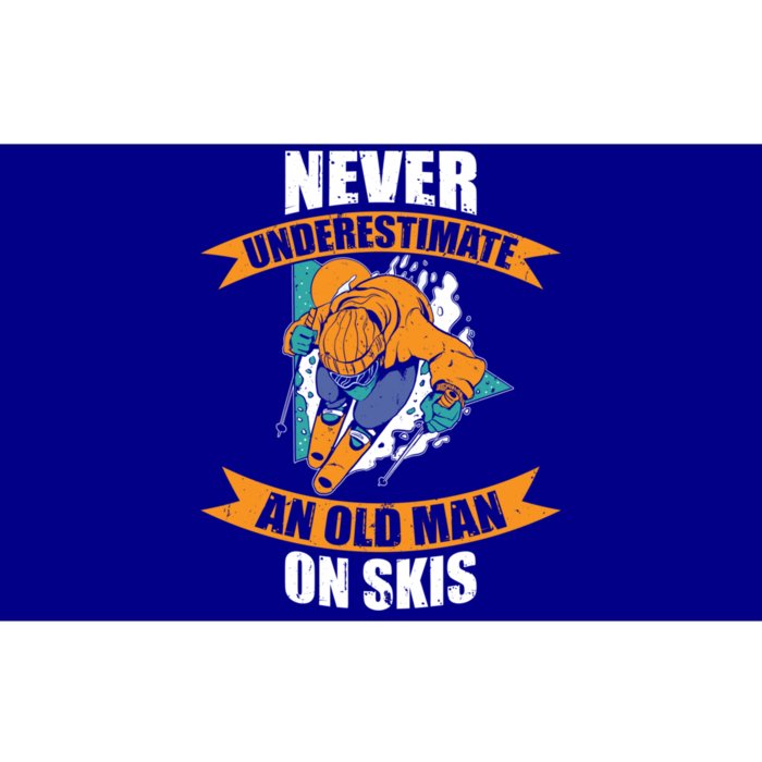 Ski Funny Skiing Never Underestimate An Old On Skis Gift Bumper Sticker