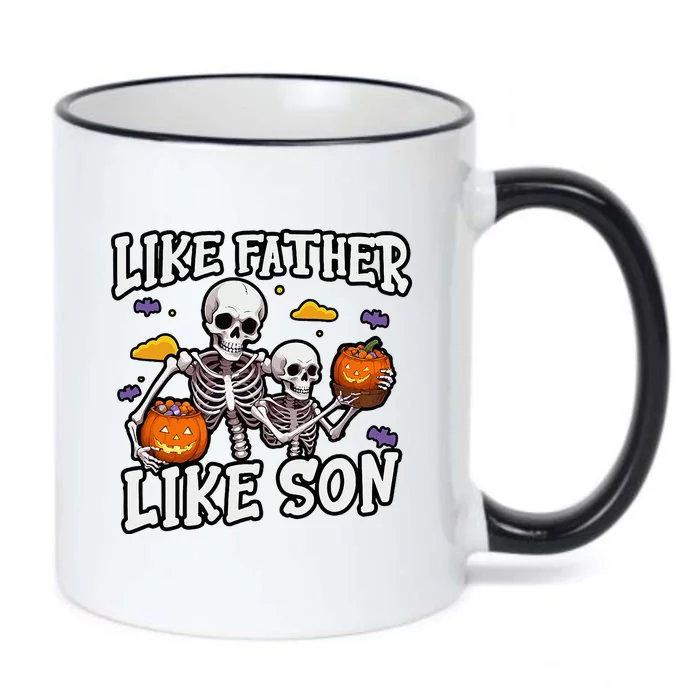 Skeleton Father Son Matching Halloween Costume Black Color Changing Mug