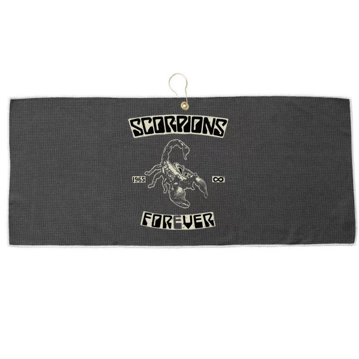 Scorpions Forever Since 1965 Black Large Microfiber Waffle Golf Towel