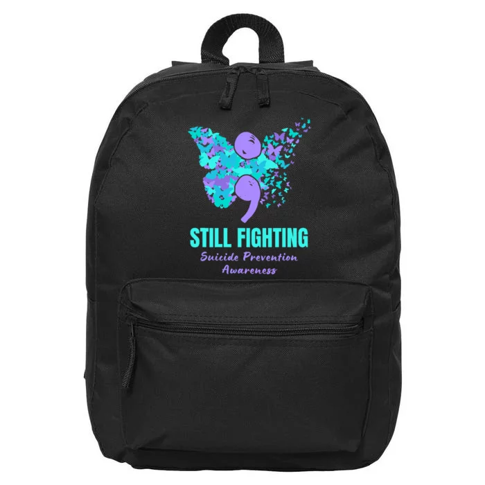 Still Fighting Suicide Prevention Awareness Butterfly 16 in Basic Backpack