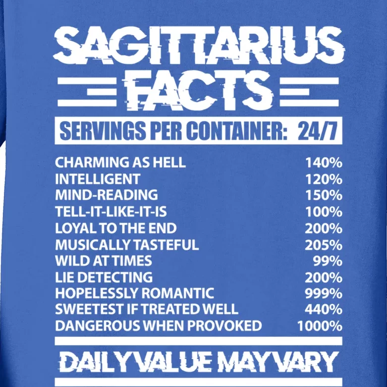 Sagittarius Funny Sagittarius Facts Zodiac Horoscope Gift Kids Long Sleeve Shirt