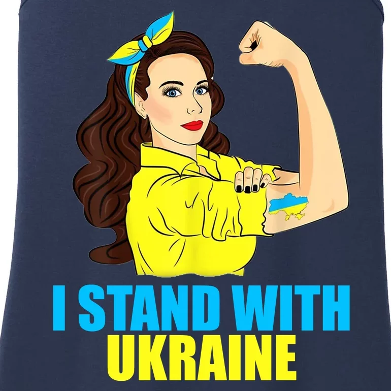 Strong Female Support Ukraine I Stand With Ukraine Ladies Essential Tank