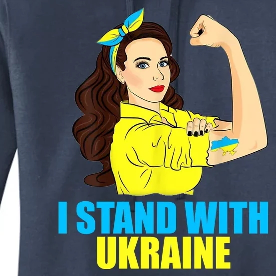 Strong Female Support Ukraine I Stand With Ukraine Women's Pullover Hoodie