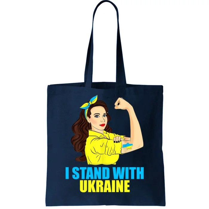 Strong Female Support Ukraine I Stand With Ukraine Tote Bag