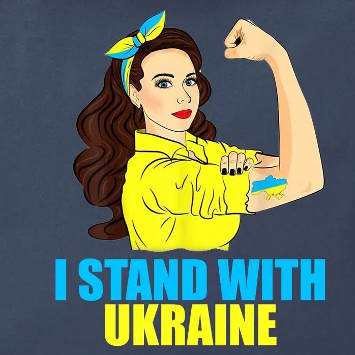 Strong Female Support Ukraine I Stand With Ukraine Zip Tote Bag