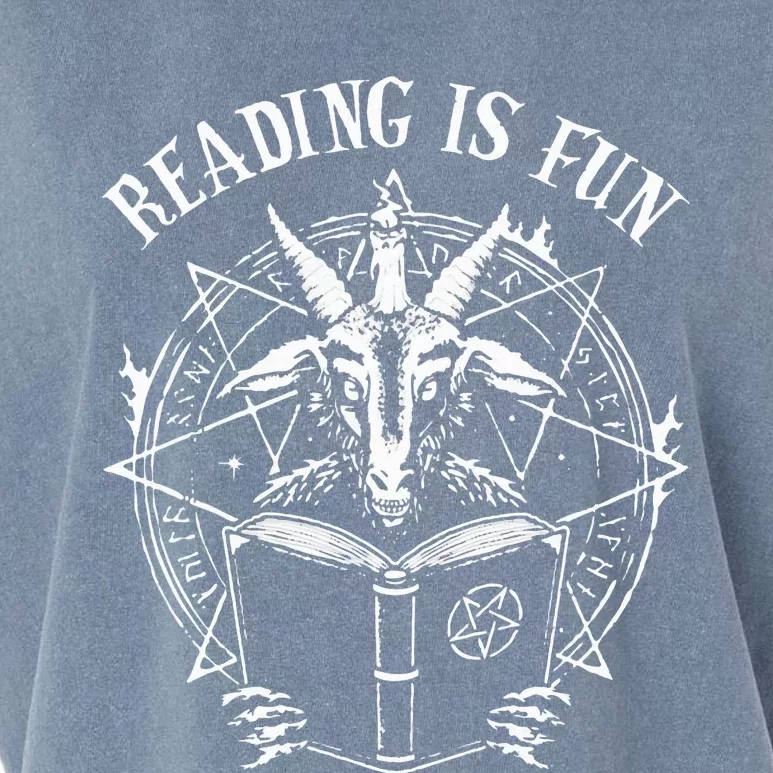 Spooky Fun Satan's Halloween Reading Adventure Garment-Dyed Women's Muscle Tee