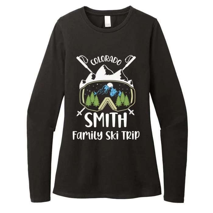 Smith Family Ski Trip Skiing Googles Vacation Matching Group Gift Womens CVC Long Sleeve Shirt