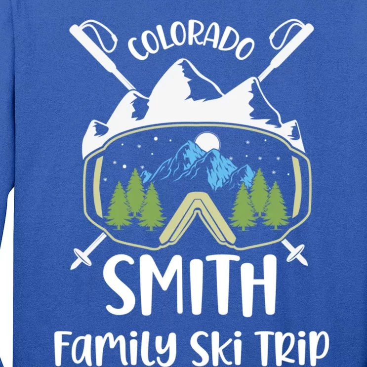 Smith Family Ski Trip Skiing Googles Vacation Matching Group Gift Long Sleeve Shirt