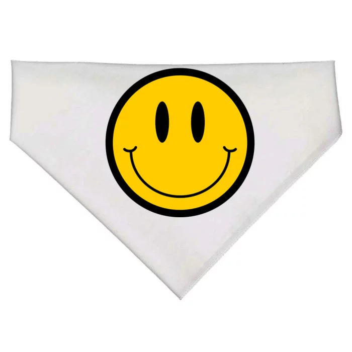 Smiley Face USA-Made Doggie Bandana