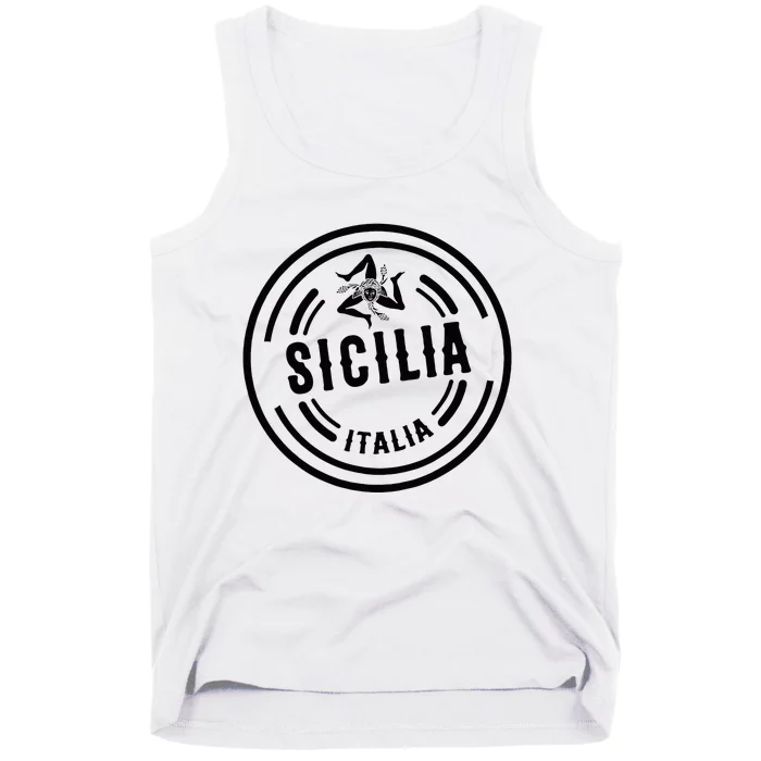 Sicilia Flag Sicily Palermo Italy Tank Top