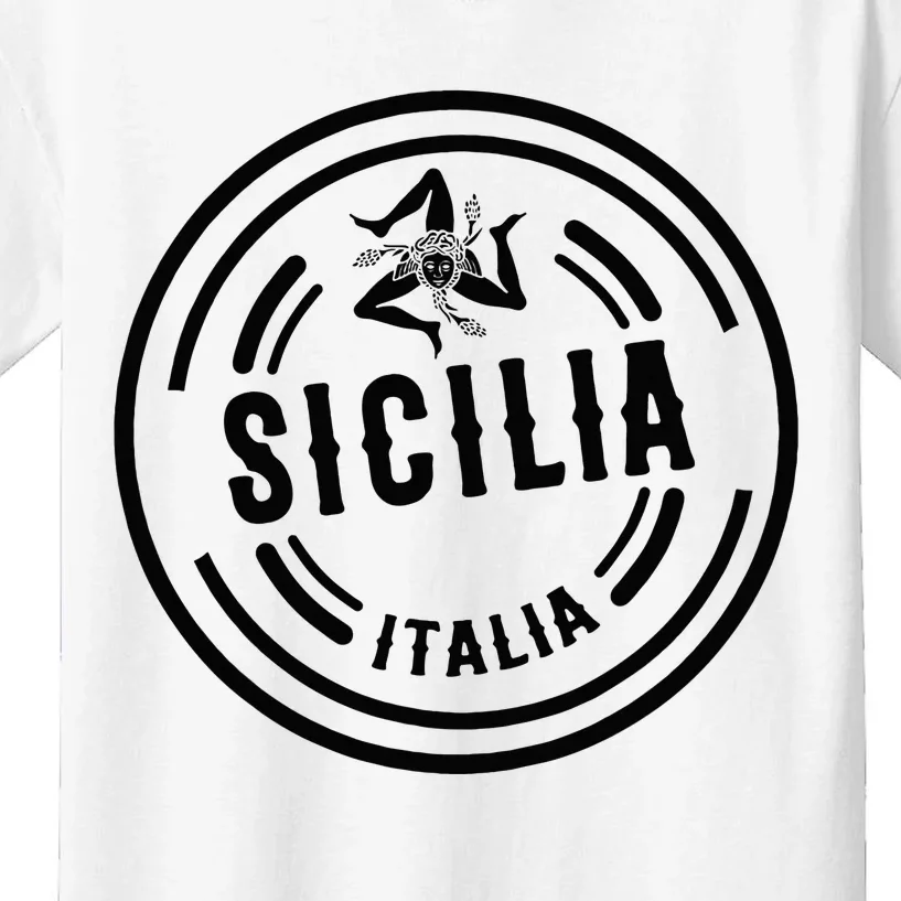 Sicilia Flag Sicily Palermo Italy Kids T-Shirt