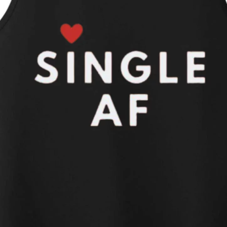 Single Funny Singles Awareness Day Antigiftvalentine Gift Performance Tank