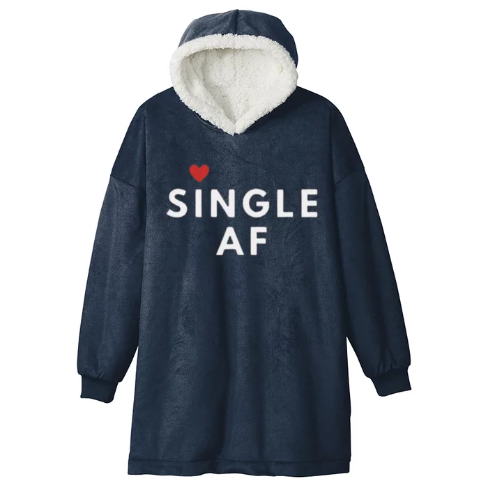 Single Funny Singles Awareness Day Antigiftvalentine Gift Hooded Wearable Blanket