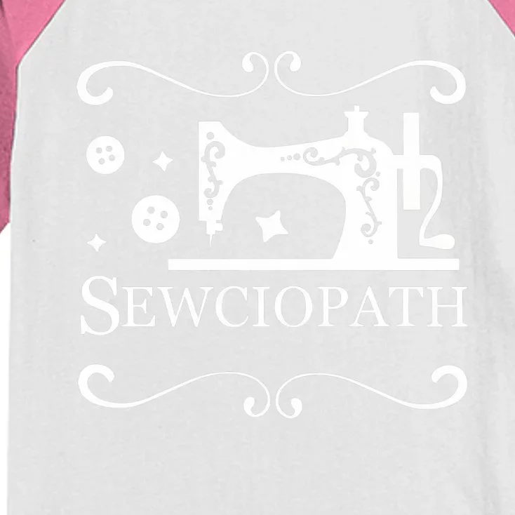 Sewciopath Funny Sewing Lover Kids Colorblock Raglan Jersey