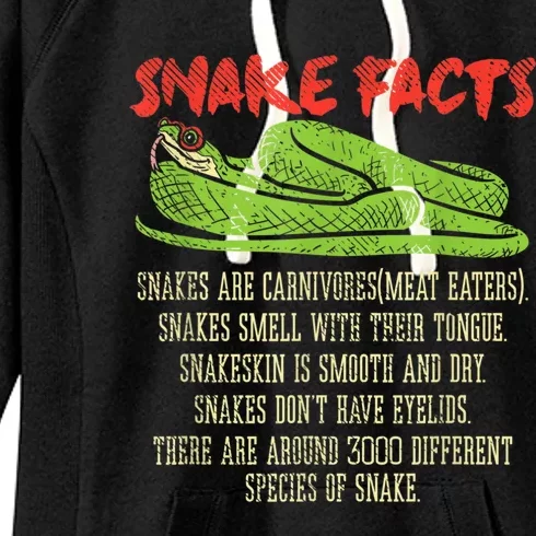 Snake Facts Snake Lover Reptile Lover Women's Fleece Hoodie