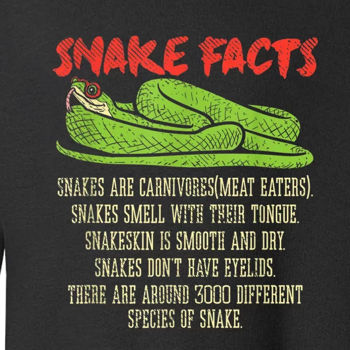 Snake Facts Snake Lover Reptile Lover Toddler Sweatshirt