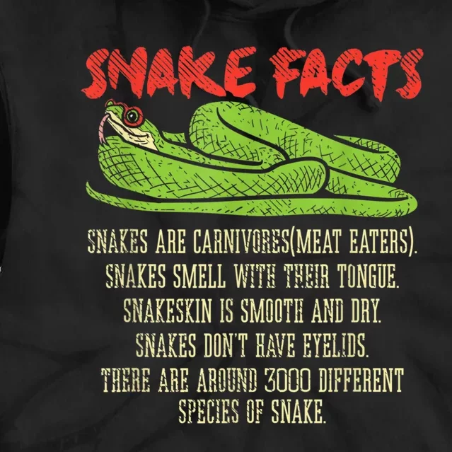 Snake Facts Snake Lover Reptile Lover Tie Dye Hoodie