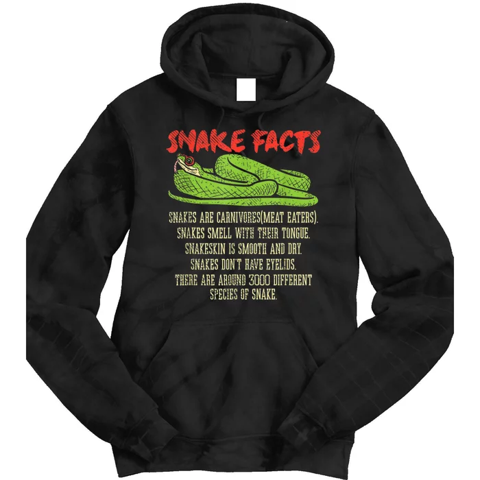 Snake Facts Snake Lover Reptile Lover Tie Dye Hoodie