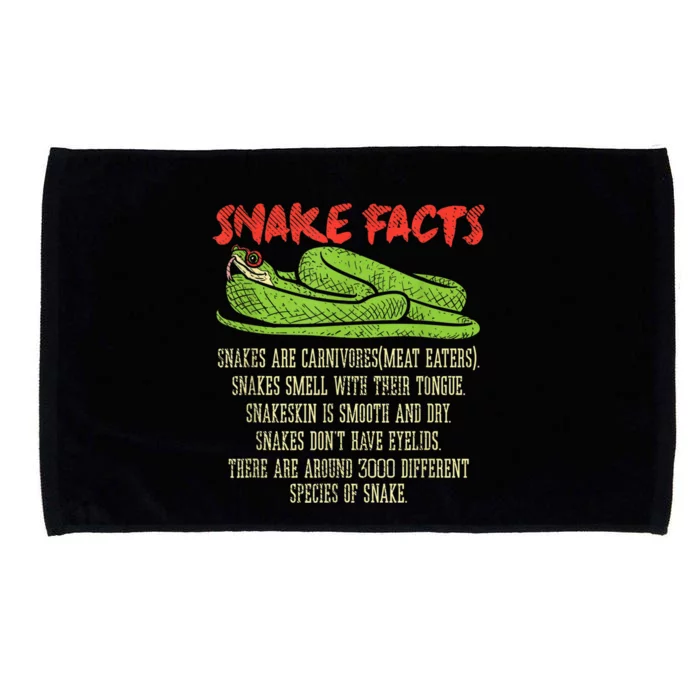 Snake Facts Snake Lover Reptile Lover Microfiber Hand Towel