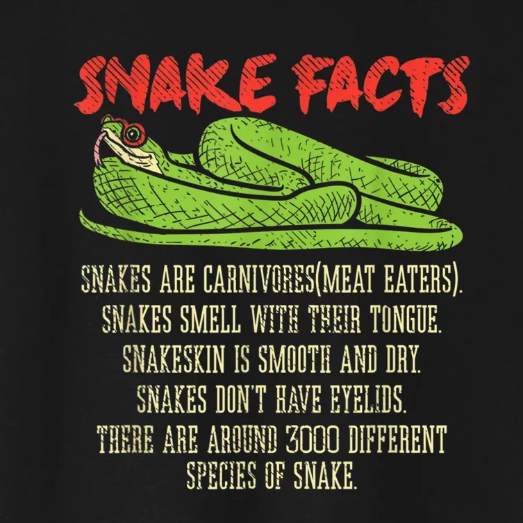 Snake Facts Snake Lover Reptile Lover Women's Crop Top Tee