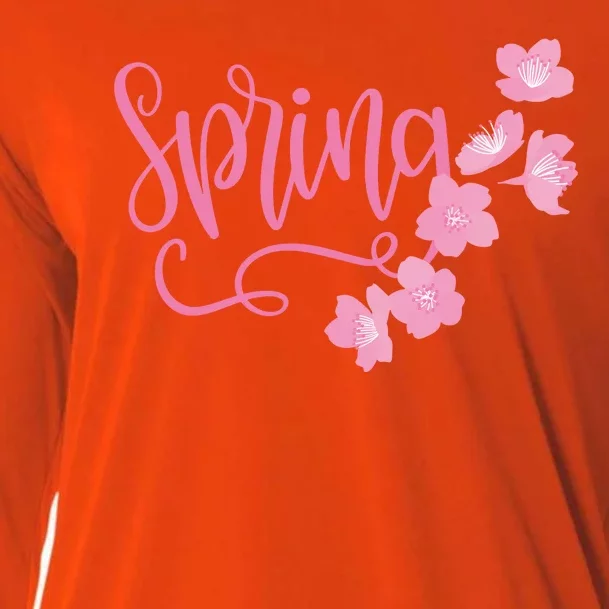 Spring Flower Cooling Performance Long Sleeve Crew