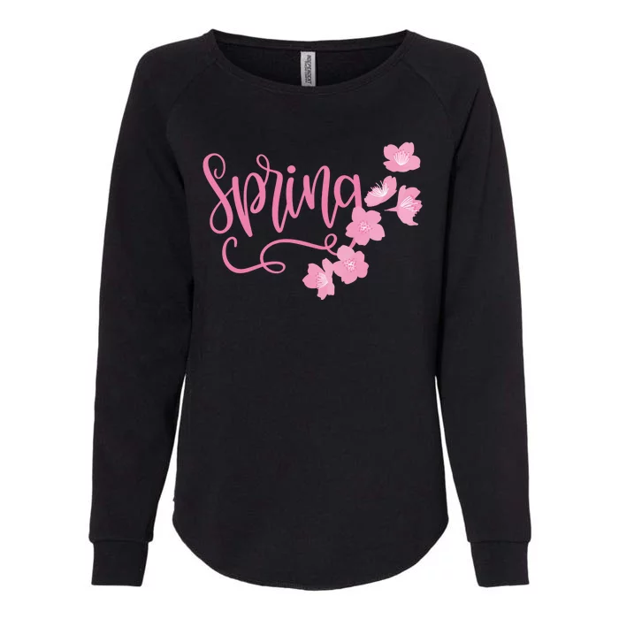 Spring Flower Womens California Wash Sweatshirt