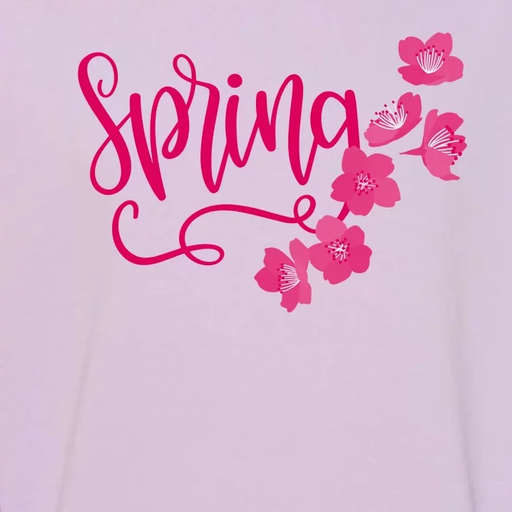 Spring Flower Garment-Dyed Sweatshirt