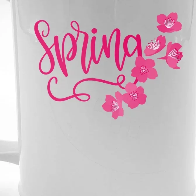 Spring Flower Front & Back Beer Stein