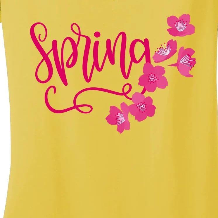 Spring Flower Women's V-Neck T-Shirt