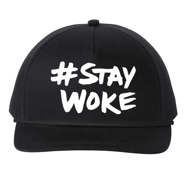 #Staywoke Funny Stay Woke Meme Snapback Five-Panel Rope Hat